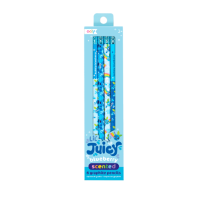lil juicy scented graphite pencils - blueberry - set of 6